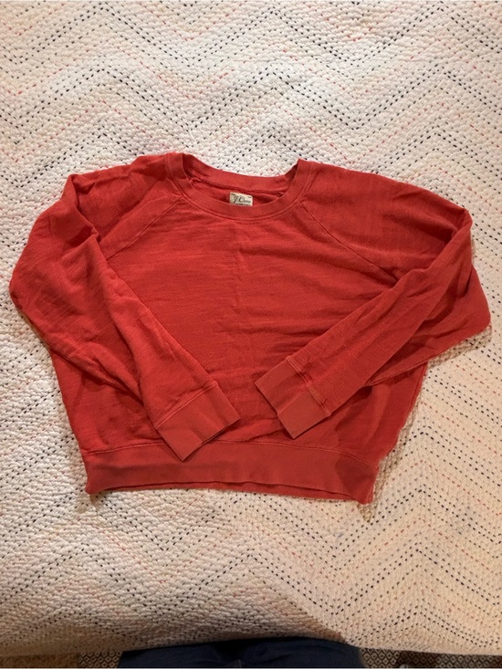 J. Crew Tops - J. Crew Coral-Red Crewneck Sweatshirt
